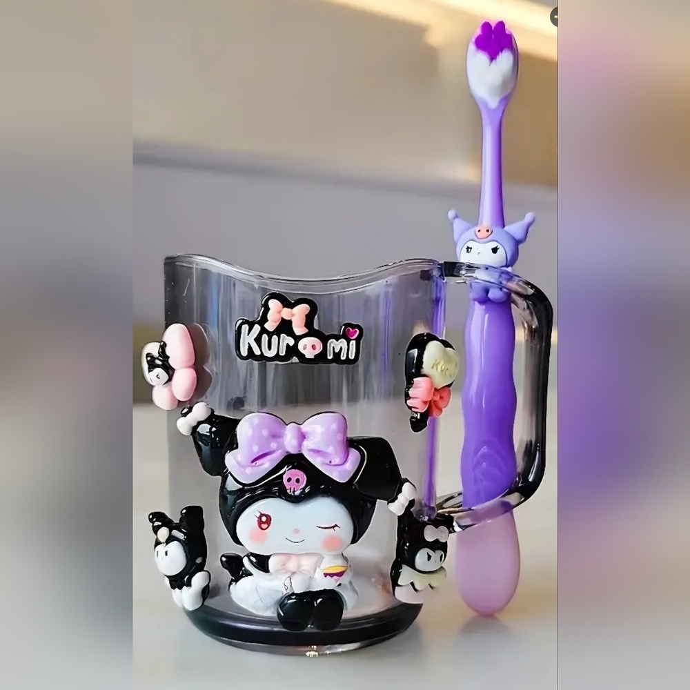 Kuromi Toothbrush Holder with Toothbrush